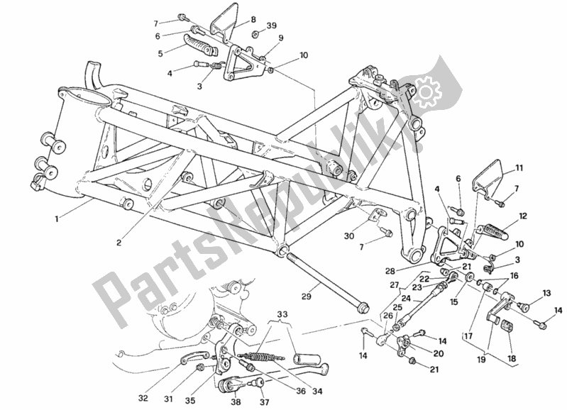 Wszystkie części do Rama Ducati Superbike 916 SP 1996